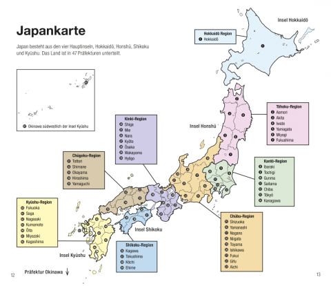 Reisebereit für Japan - Japankarte